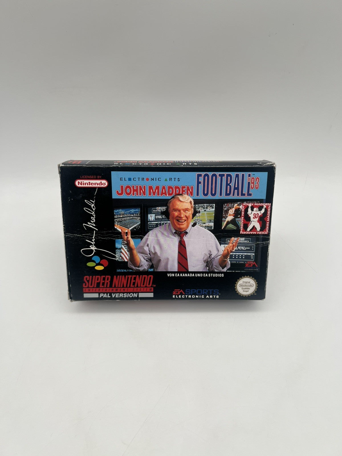John Madden Football 93 - Super Nintendo SNES - Leerkarton - NUR OVP + Anleitung