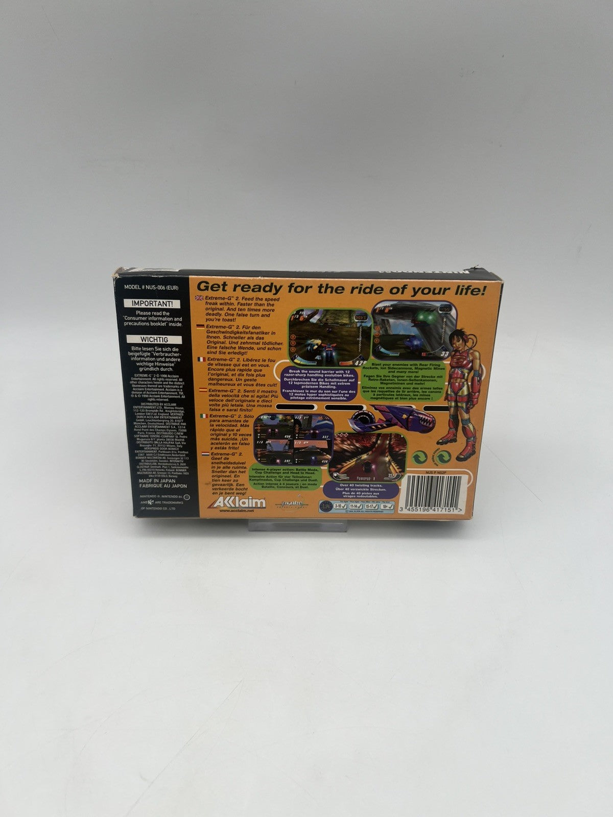 Extreme G2 Xg2 - Nintendo 64 - N64 - Leerkarton - Nur OVP + Anleitung