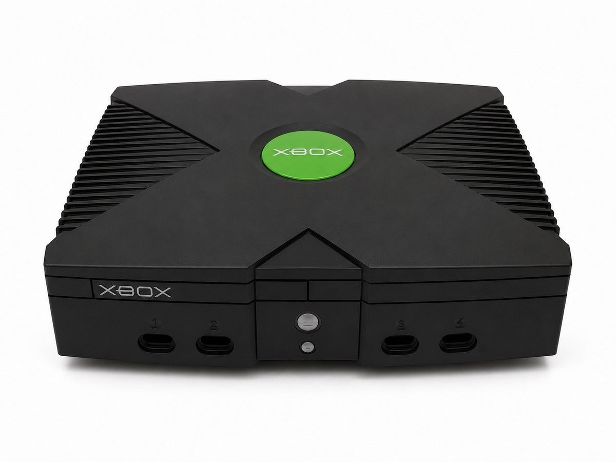 Microsoft Xbox Classic Konsole Schwarz + Kabel Aber Ohne Controller Funktioniert
