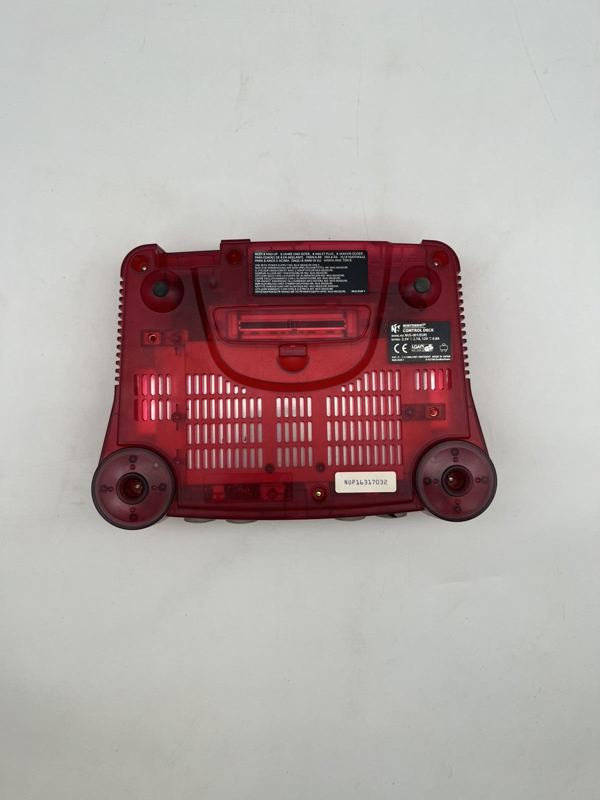 Nintendo 64 N64 Konsole - Watermelon Wassermelone rot Transparent - Nur Konsole