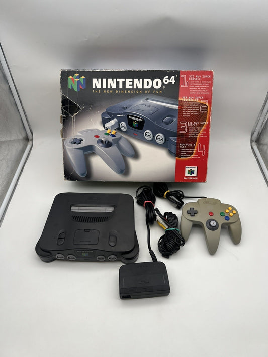 Nintendo 64 Konsole - N64 Schwarz - inkl. Kabel, Controller & OVP
