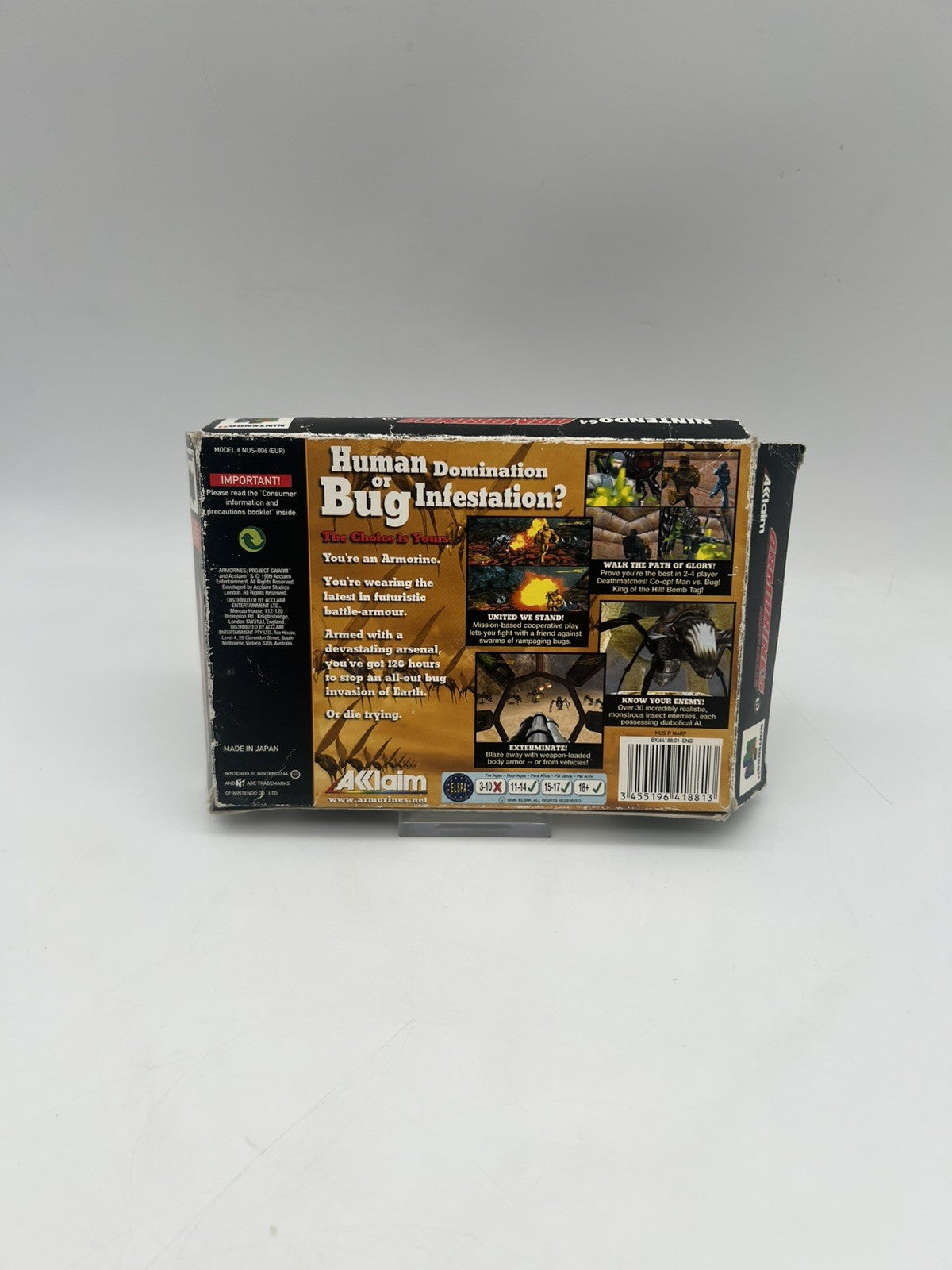 Armorines Project S.W.A.R.M. Nintendo 64 N64 - Leerkarton - NUR OVP - Ohne Spiel