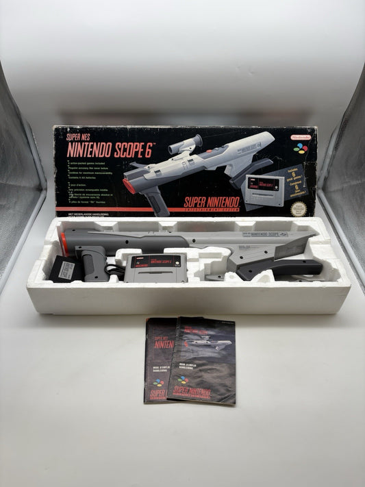 Super Nintendo Scope 6  - SNES - OVP - Retro - Light Gun - Original