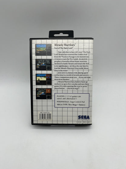Miracle Warriors - Seal of The Dark Lord - Sega Master System